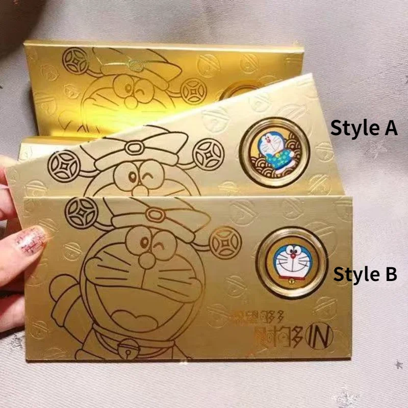 

Anime Peripheral Doraemon Gold Coin Gift Pack Pure Gold 999 Doraemon Cat Gold Commemorative Coin Collection Gift