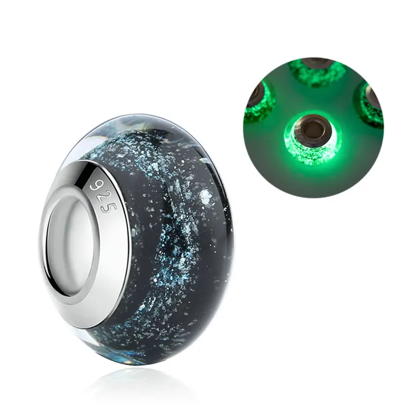 Новое поступление коричневые светящиеся бусины из муранского стекла подходят