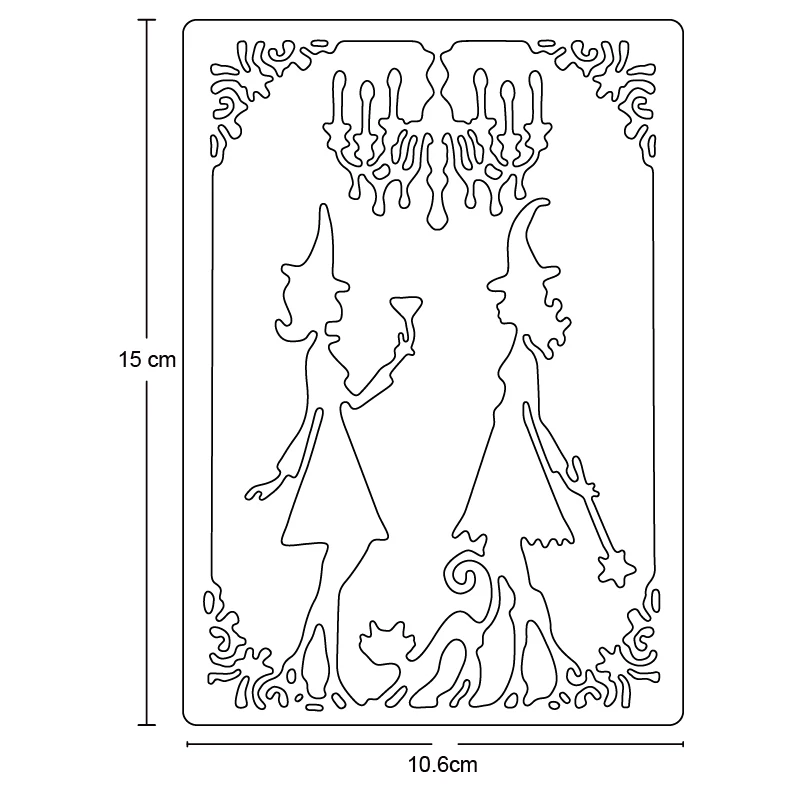 Металлические Вырубные штампы в виде ведьмы для вечерние НКИ Хэллоуина