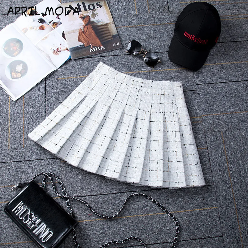 Модная осенне зимняя новая плиссированная юбка с небольшим ароматом Saia 2020 новые