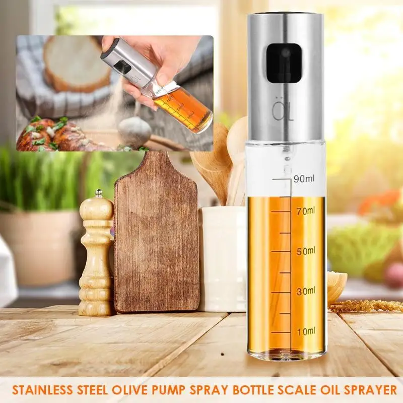Герметичный кухонный распылитель оливкового масла из нержавеющей стали 100 мл |