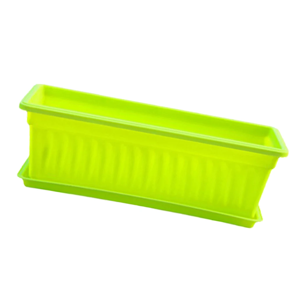 7 Types Resin Succulent Pot Planter with Tray Desk Decoration Rectangular Garden Herb Trough Box Office Home Decor | Дом и сад