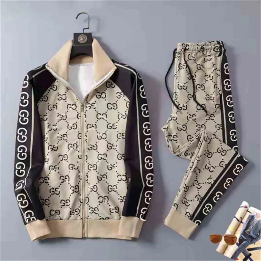 

2021 Spring New Men's Medusa Fashion Casual Men's Sport Suit Zipper Jacket and Men's Pants