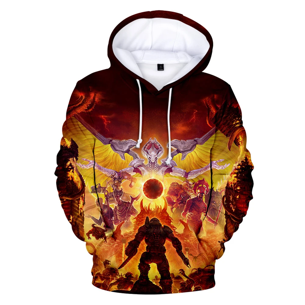 

Aikooki Doom Eternal Hoodies 3D Sweatshirts Long Sleeve Pullover Harajuku Men's Hoodie 3D Print Doom Eternal Sweatshirts Hoodies