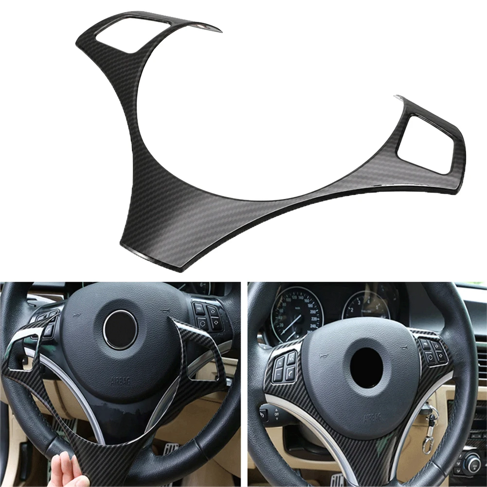 

Carbon Fiber ABS Car Steering Wheel Cover Trim Decoration Frame Sticker for BMW 3 Series E90 E92 E93 2005-2012 interior Parts