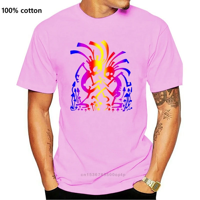 

New Mushroom People Mens Tshirt UV Blacklight Psy Rave Club Trance Goa Festival