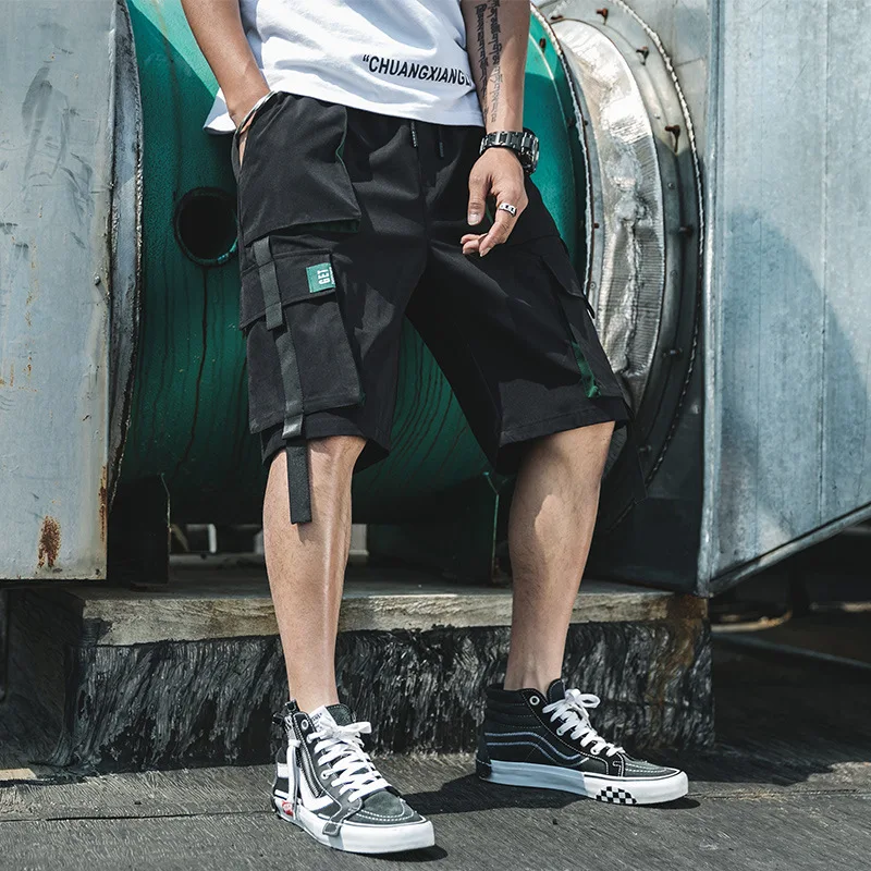Мужские новые шорты Карго свободные хип хоп уличные шаровары спортивные