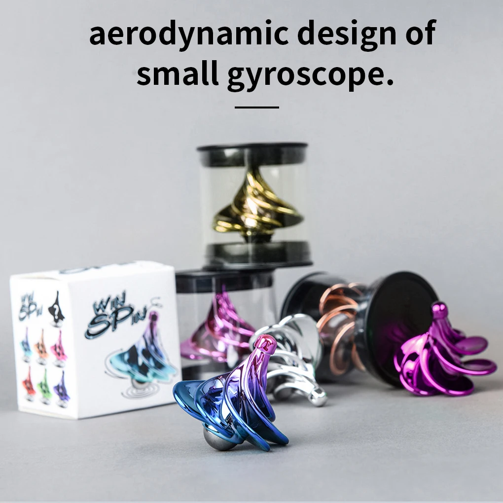 

1pcs Pneumatic Gyro Decompression Toys Gyro Colorful Wind Blowing Gyro Pneumatic Spinning Top Adults Stress Anxiety Relief Toy