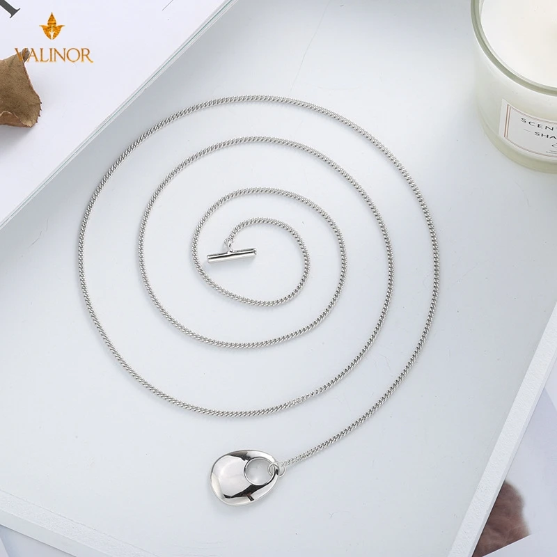 

Цепочки и ожерелья Палочки Цепочки и ожерелья с кулоном, Цепочки и ожерелья с геометрическим рисунком темперамент все-матч с серебряной цеп...