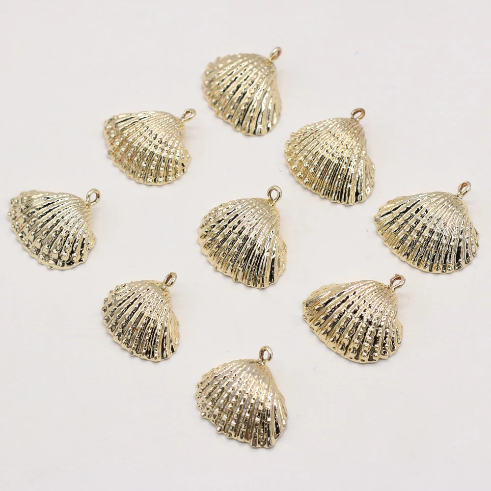 

5pcs Wholesale New Fashion Shell Pendant Golden Ocean Jewelry DIY Earring Necklace Craft Decoration Gift