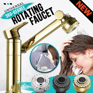 2 in 1 anti splash filter faucet shower tap head cooper 360° swivel kitchen bathroom basin sink rotatable save water sprayer free global shipping