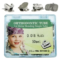 200 pcs dental orthodontic non conv buccal tubes roth 018 1st molar 50 set 2g