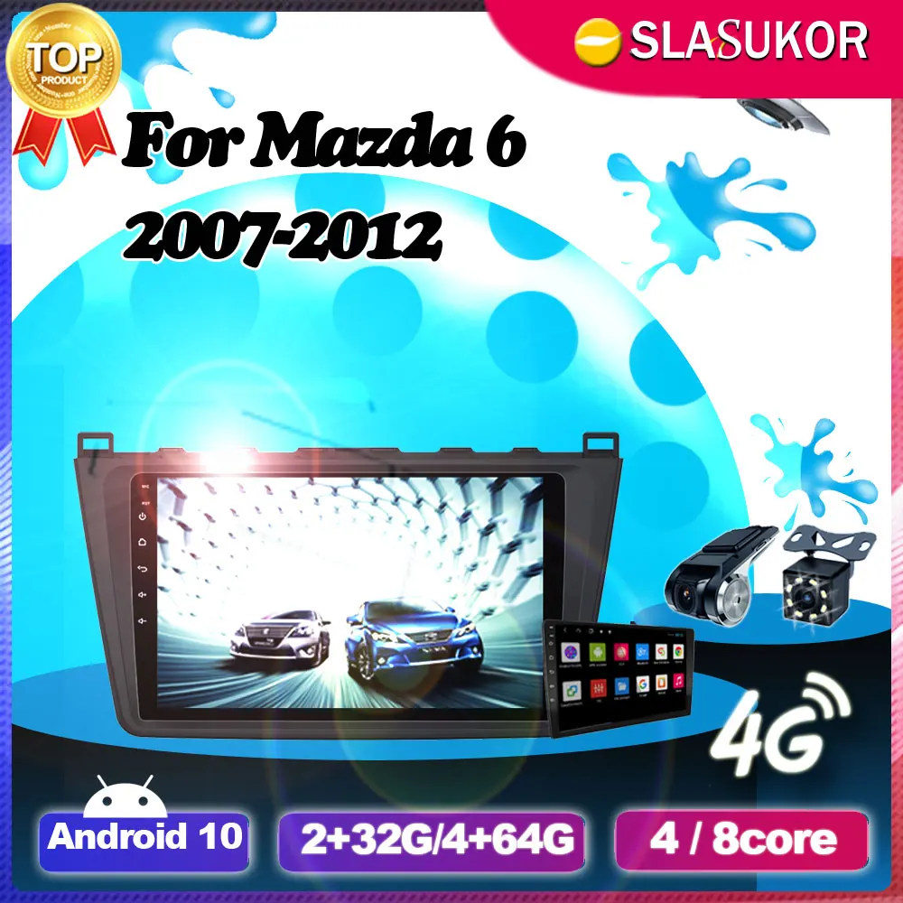 

Автомобильный мультимедийный проигрыватель на Android, автомобильный видеоплеер DSP с GPS для Mazda 6 2007, 2008, 2009, 2010, 2011, 2012, автомобильное радио, стере...