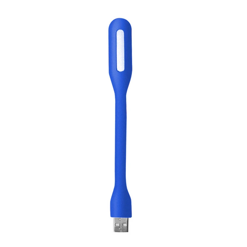 1 шт. Складная синяя супер яркая USB светодиодная мини Портативная Гибкая книга лампа для чтения для мобильного питания компьютера ноутбука - Испускаемый цвет: dark blue