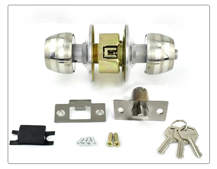 Ручка для входной двери замок из нержавеющей стали с ключом спальни гостиной