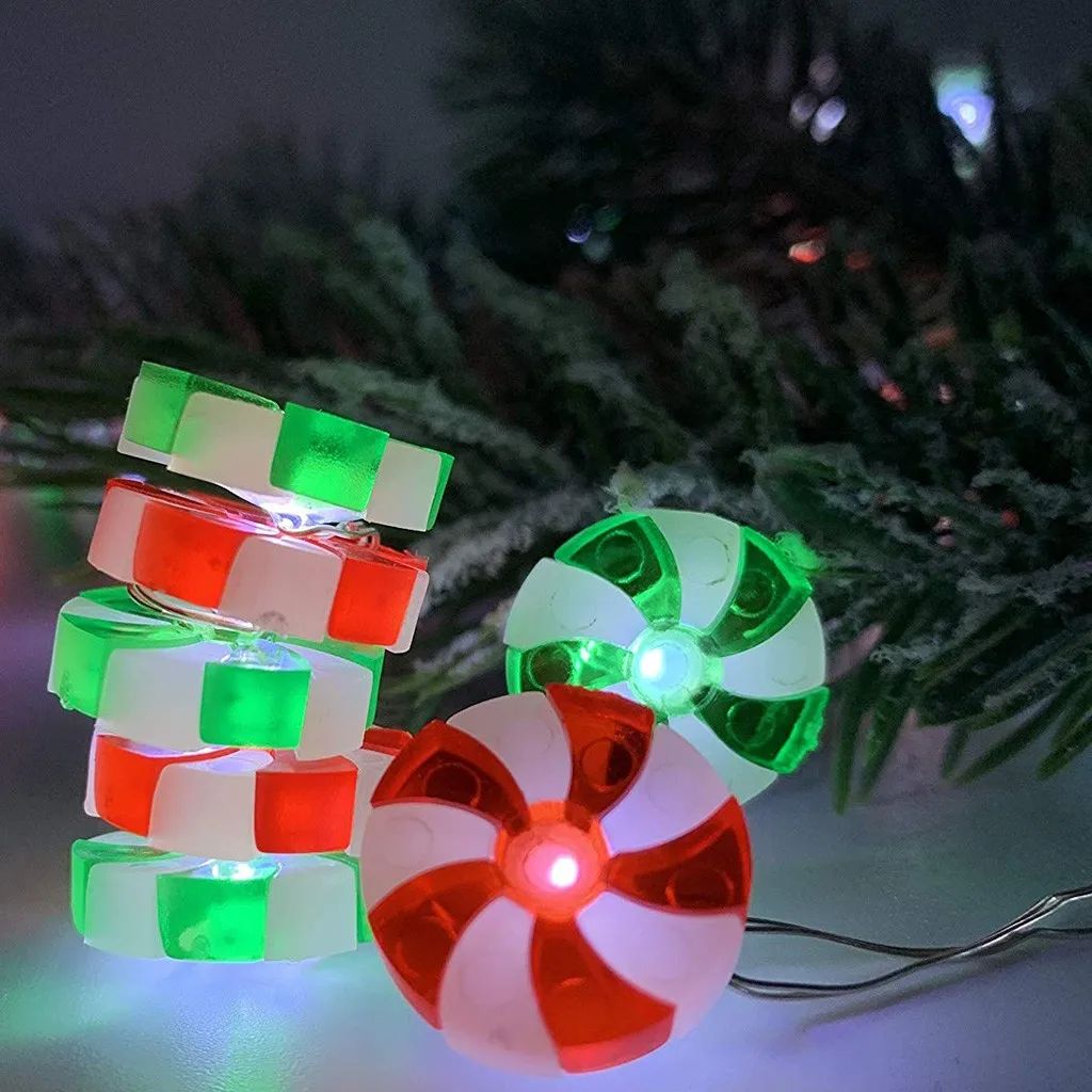 

Candy Swirl String Lights 40 LED 10ft Operated With 12-Modes Remote Control