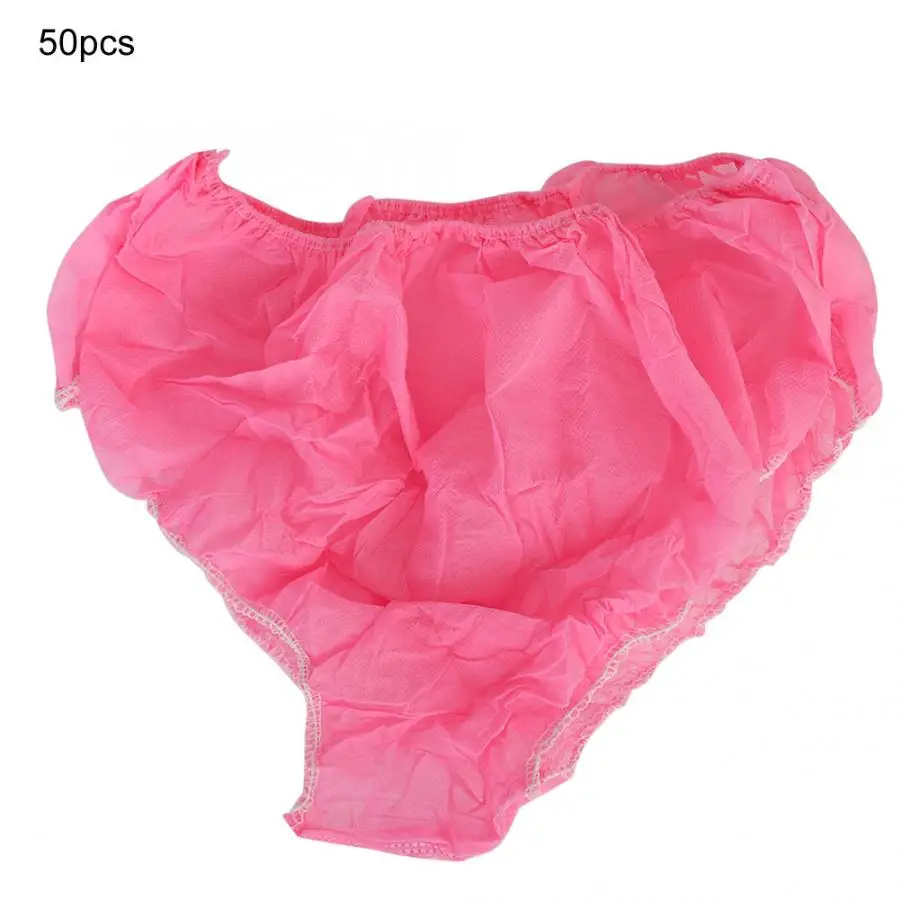 50 шт мягкое нетканое одноразовое нижнее белье трусики с эластичным поясом