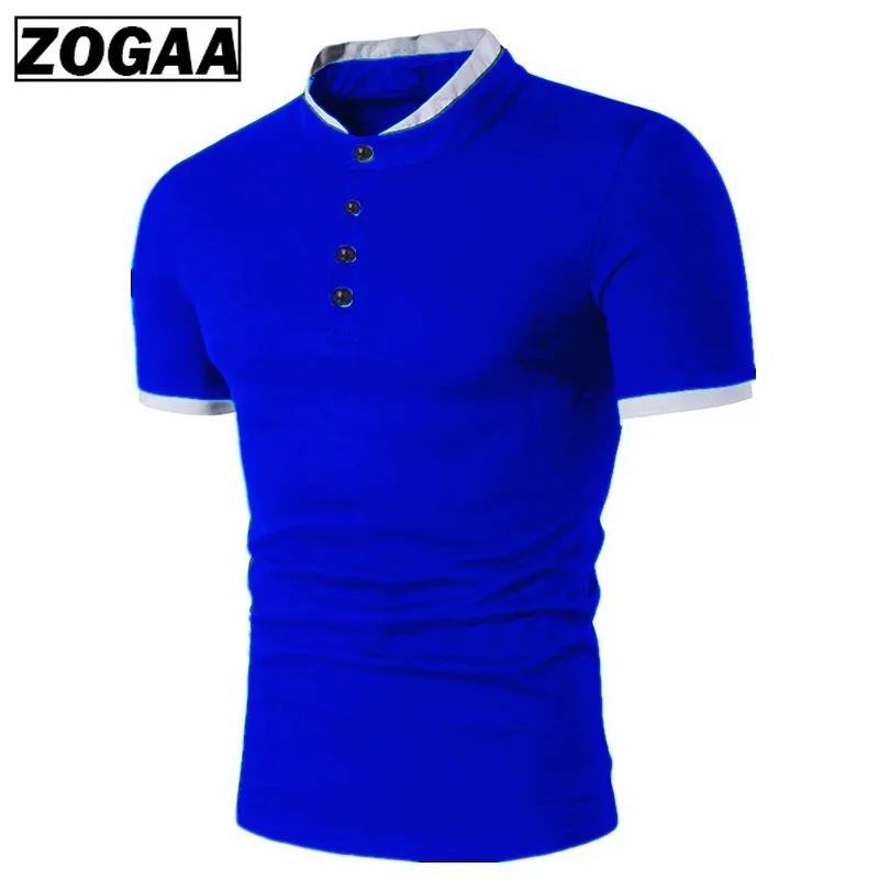 ZOGAA новинка 2019 поло мужская рубашка хлопок короткий рукав повседневная летняя
