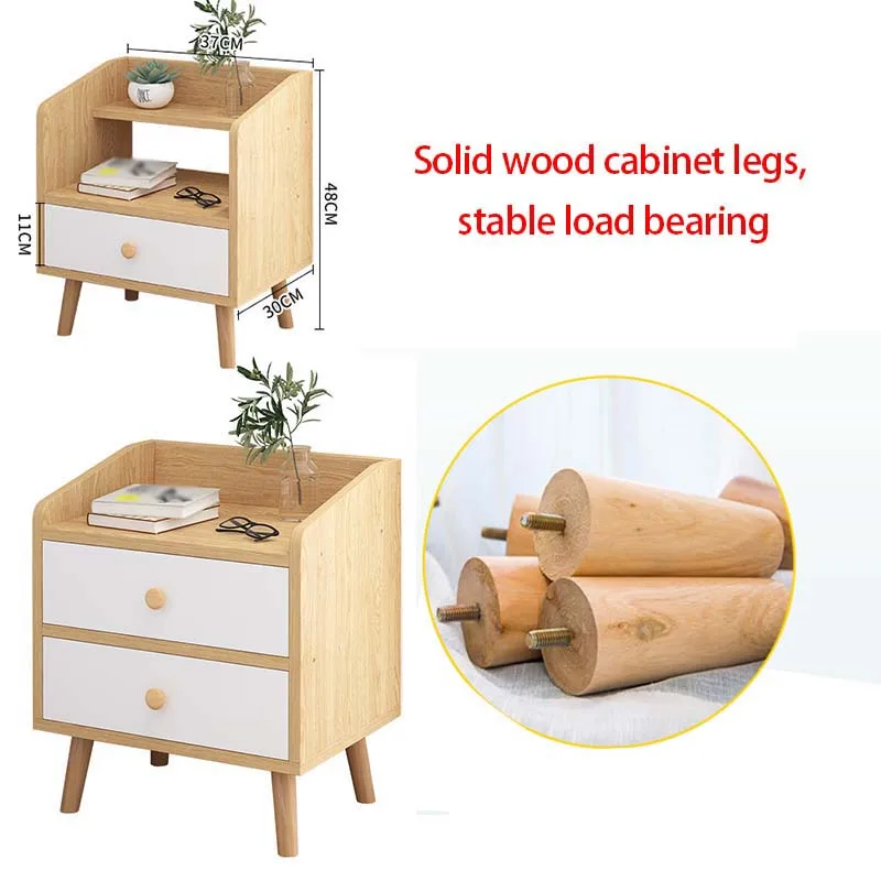

Nordic Bedroom Bedside Tables Drawers Side Nightstand Storage Cabinet Bedroom Lamp Furniture Dormitory Bed Side Cabinet Side