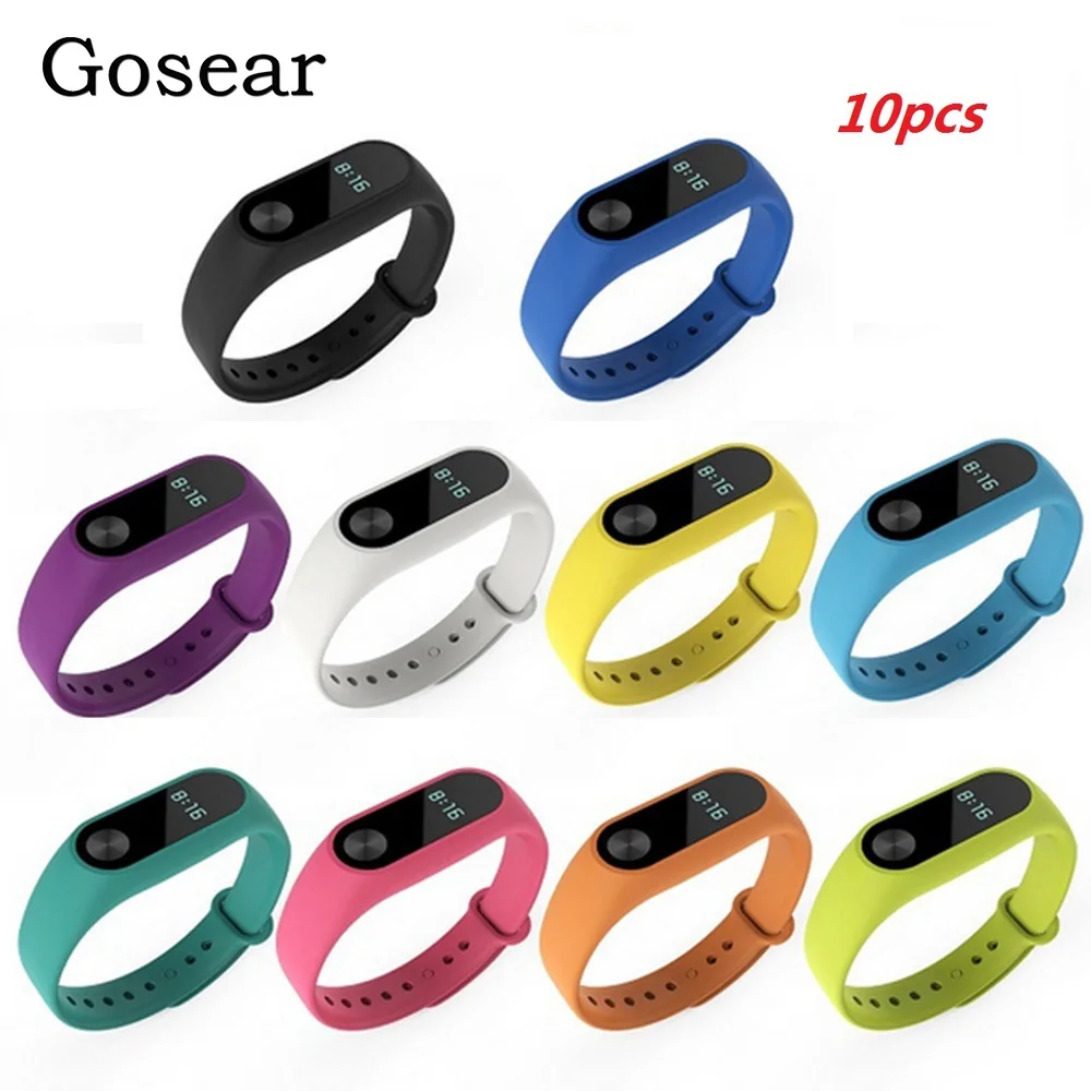 Силиконовый ремешок Gosear для наручных часов сменный Браслет Для Xiaomi Xiomi Xiao Mi Band Miband