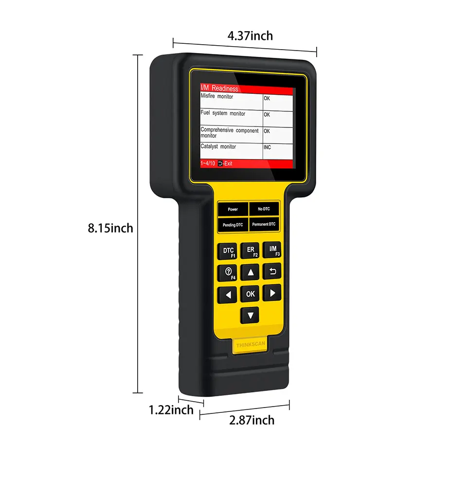 Сканер Thinkcar Thinkscan 600 ABS/SRS OBD2 сканер TS600 oil/TPMS/EPB reset считыватель кодов PK CR619 AL619 |