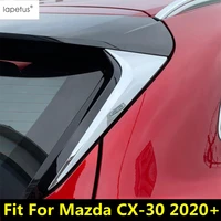 chrome rear triangle window spoiler wing stripes decoration cover trim for mazda cx 30 2020 2021 2022 abs accessories exterior