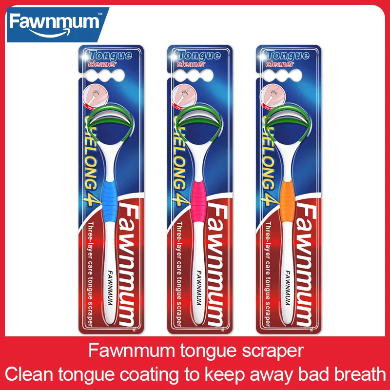 

Fawnmum 5x1 Silicone Tongue Brush 3Color Available Clean Scraper S-shaped Design Oral Care Tongue Scraper Can keep Fresh Breath