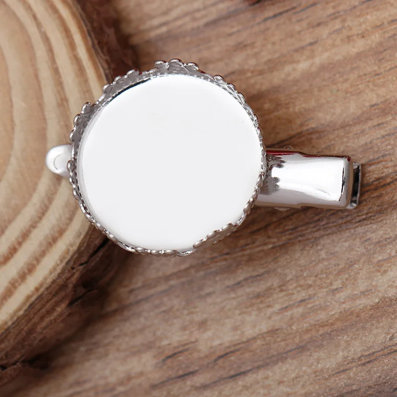 Круглая Корона 20 мм гнездо шпильки для волос полимерные заготовки под кабошон