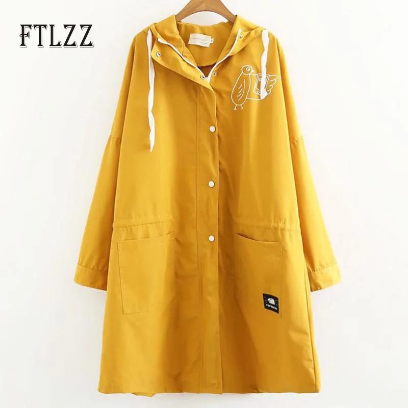 Модные женские тренчи средней длины свободные пальто с длинными рукавами и