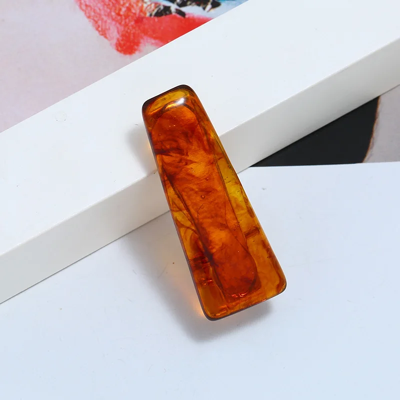 Заколка для волос женская маленькая прямоугольная милый зажим из ацетата с