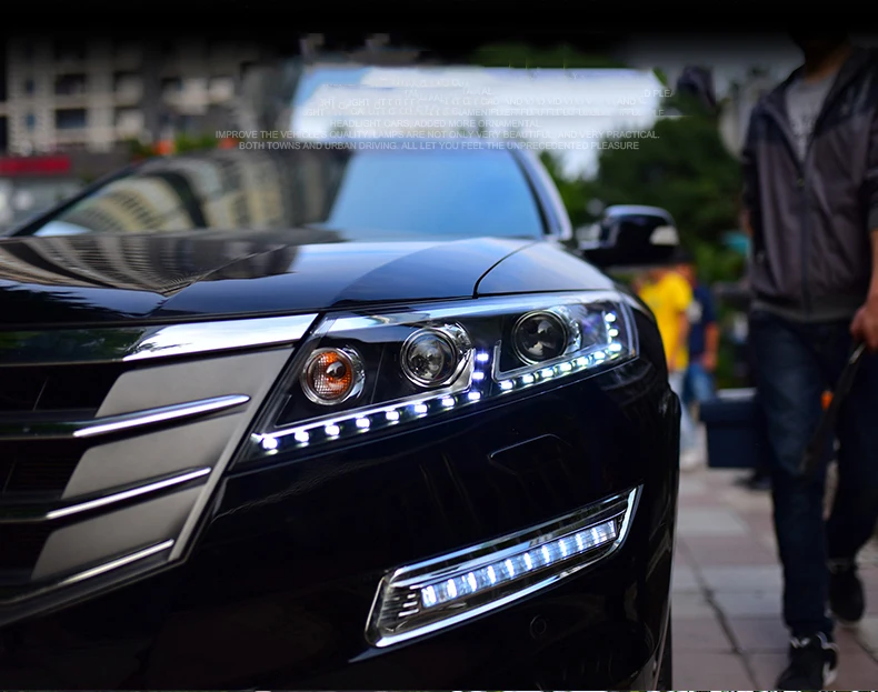 Автомобильный Стайлинг светодиодный HID Rio светодиодный чехол для фары для Honda Crosstour 2011 2012 Биксеноновые линзы ближнего света