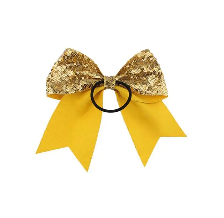 

Designer Handband Big Reversible Sequins Hair Bows Elastic Rubber Hair Band Ponytail Holder Hair Accessories 8 Inch BT6487