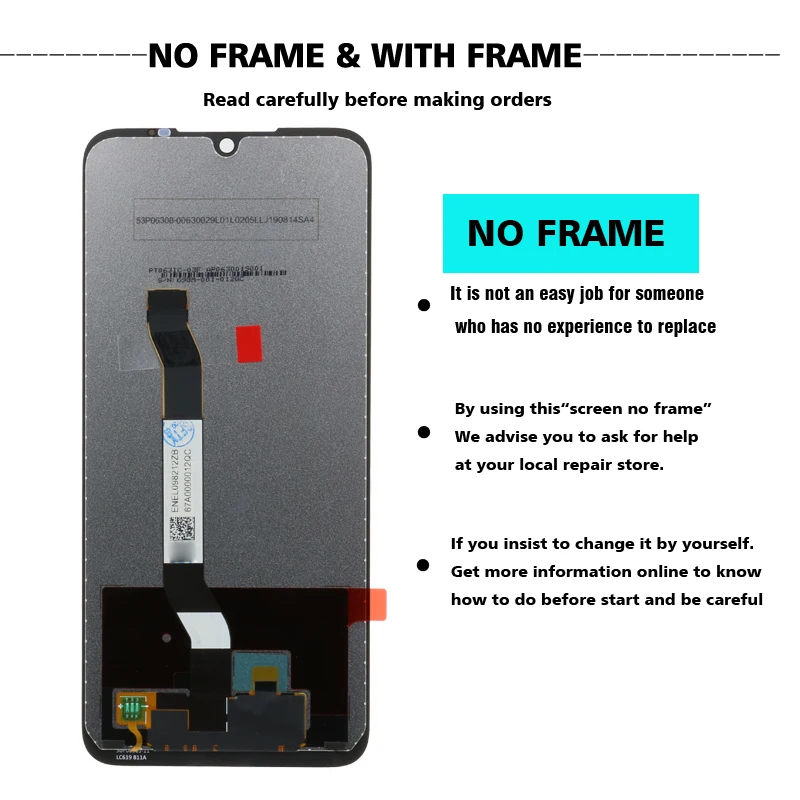 ЖК-дисплей 100% ''для Xiaomi Redmi Note 8T сменный ЖК-экран для Note8t сенсорный экран с