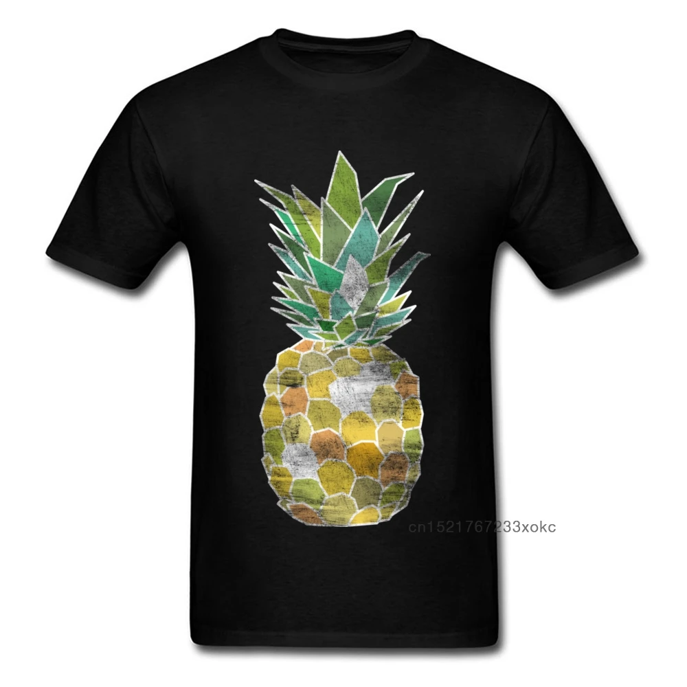 Мужская футболка с принтом тропического ананаса 2018 крутая черная повседневная