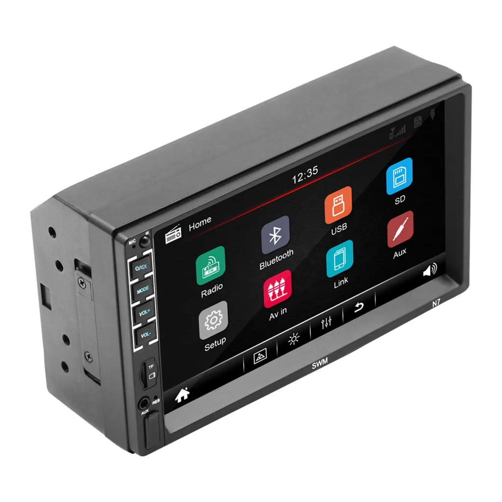 7 дюймов HD Автомобильный Bluetooth MP5 плеер Подключаемый модуль u-диск FM радио