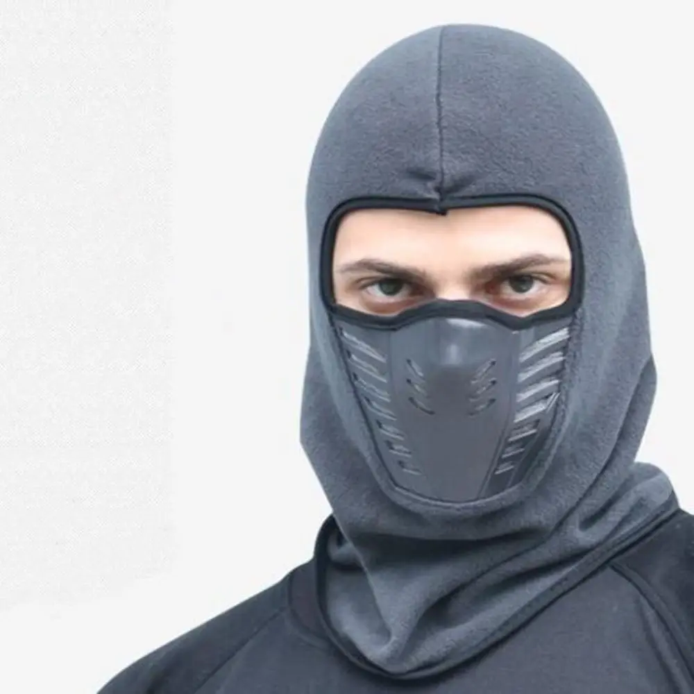 Зимняя велосипедная маска Ветрозащитная на все лицо шлем флисовая для взрослых