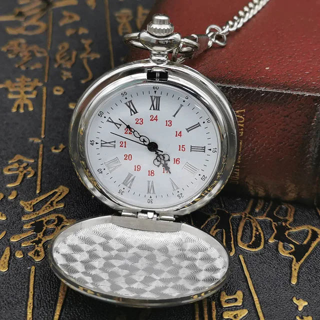 to my son silver Модные серебряные/Бронзовые/черные/золотые карманные часы гладкие кварцевые карманные часы Ювелирная цепочка из сплава ожерелье подарок для мужчин и женщин - Цвет: to my son silver