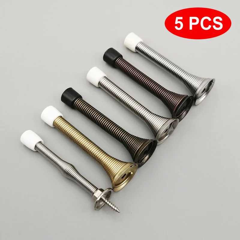 5 шт. Пружинные дверные упоры гибкое настенное основание пружинный ограничитель