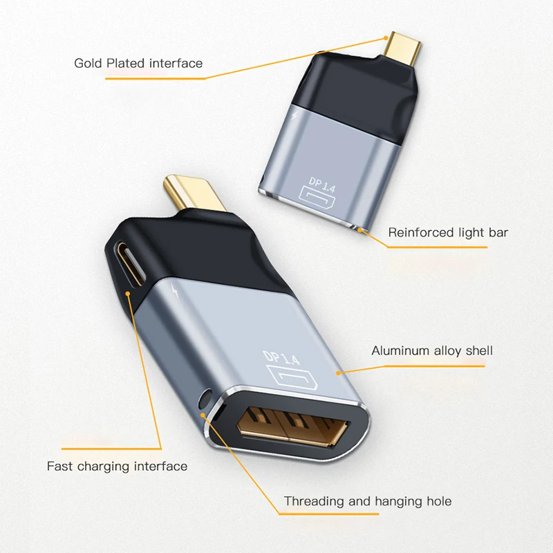 Переходник UHD 4K 60 Гц с Type-C на HDMI видеоконвертер совместимый с/VGA/DP/RJ45/Mini DP адаптер USB