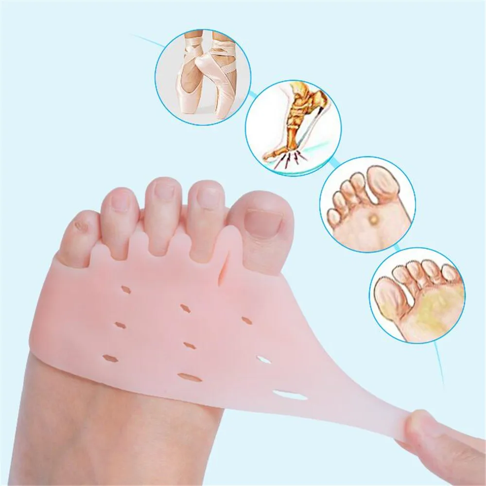

Silicone Metatarsal Pads Forefoot Pads Foot Pain Relief Toe Separator Hallux Valgus Corrector Orthotics Protector Foot Care Tool