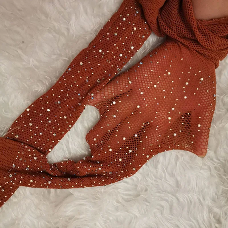 Light Brown Сексуальные блестящие маленькие сетчатые тонкие колготки для женщин, яркие ажурные колготки, хорошо продаются - Цвет: Light Brown