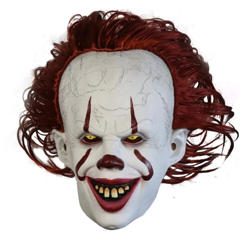 Стивен Кинг это маска Pennywise ужас клоун Джокер маска глаза блестит клоун латексная маска Хэллоуин косплей костюм реквизит