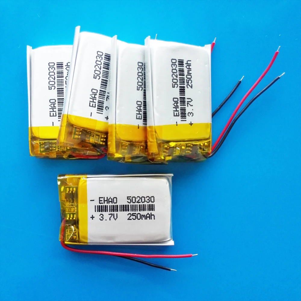 Литий-полимерный аккумулятор 3 7 в 250 мАч перезаряжаемый литий-полимерный 502030