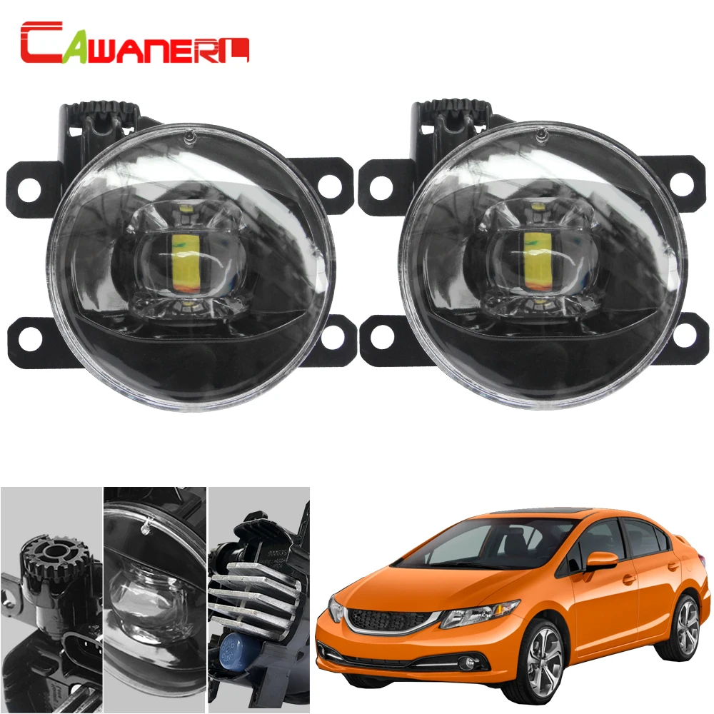 Cawanerl для Honda Civic 2013 2014 2015 Автомобильный светодиодный проектор H11 противотуманный