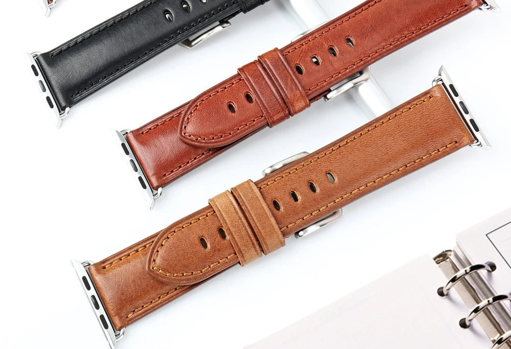 MAIKES для Apple Watch Band 44 мм 40 мм и ремешок для часов аpple 42 мм 38 мм натуральная кожа часы аксессуары iwatch ремешки для часов браслеты