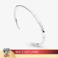 2021 new sterling sliver simple enough bangle charm fit original 925 pandora reflections bracelet for women gift fashion jewelry