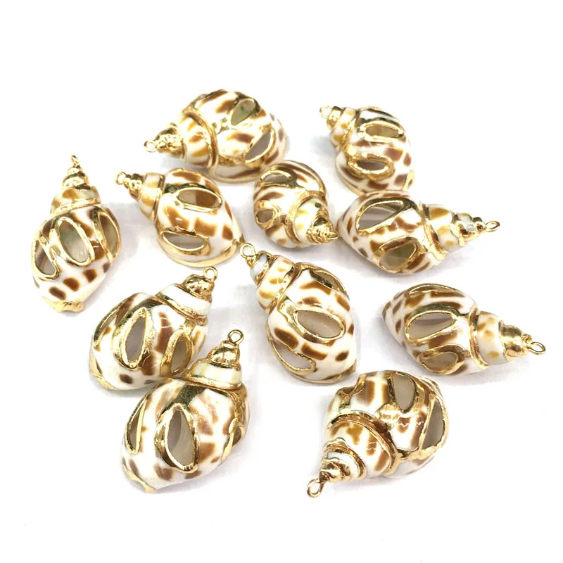 Летний Пляжный браслет из прородного белого камня в виде ракушки ожерелье с