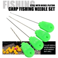 1 set baiting needle set multifunctional tear resistant metal simple use bait needle set bait needle for angling