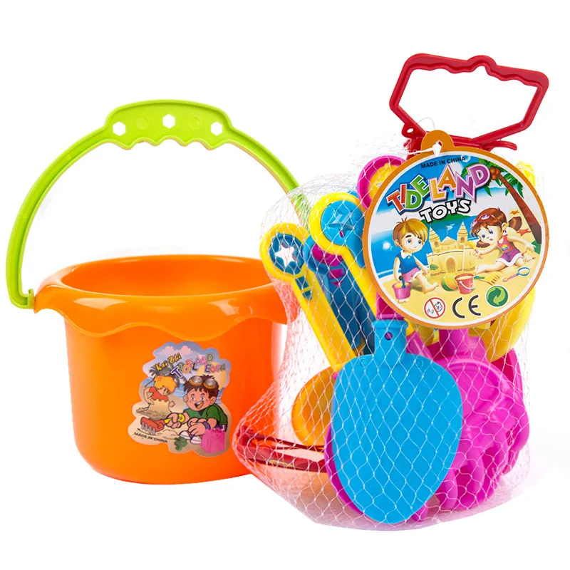 

Children's beach water toy car set baby summer outdoor water play in the sand bucket shovel glasses 9 piece set