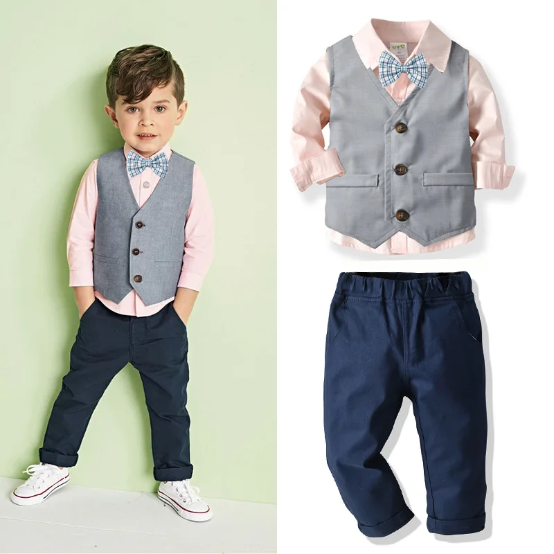 Г. Комплект зимней одежды для мальчиков, 3 шт., детская одежда комплект для мальчиков, Костюм Джентльмена, костюмы осенние комплекты детской одежды одежда для маленьких мальчиков